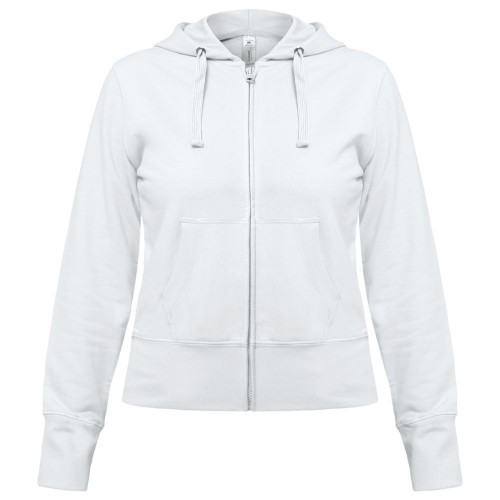 Толстовка женская Hooded Full Zip белая