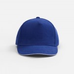 Бейсболка Classic 2.0, ярко-синяя с белым кантом