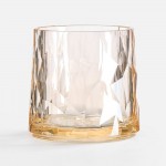 Стакан небьющийся Sate Crystal, вращающийся, прозрачный золотистый