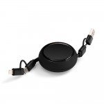 Складной кабель с переходниками pocketCoil, черный