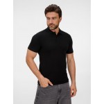 Рубашка поло унисекс Tervise, черная Рубашка поло унисекс Tervise, черная