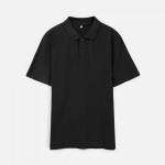 Рубашка поло унисекс Tervise, черная Рубашка поло унисекс Tervise, черная