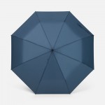 Зонт складной Classic, темно-синий с темной ручкой