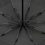 Зонт обратного сложения twoGether с двойным куполом, черный