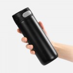 Термостакан X1 с цветной кнопкой, черный с серым