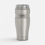 Термокружка King 470, серебристая (стальная)