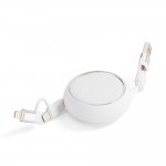 Складной кабель с переходниками pocketCoil, белый