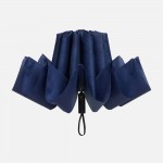 Зонт обратного сложения twoGether с двойным куполом, темно-синий