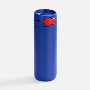 Термостакан X1 с цветной кнопкой, синий с красным
