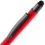 Ручка шариковая Atento Soft Touch со стилусом, красная
