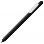 Ручка шариковая Slider, черная с белым