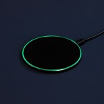 Беспроводное зарядное устройство с подсветкой Lightcore, черное