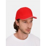 Бейсболка Classic 2.0, красная с белым кантом