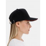 Бейсболка Classic 2.0, черная с красным кантом