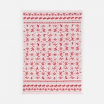 Плед Holidale, красный с молочным