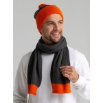 Шапка Snappy, темно-серый (антрацит) с оранжевым