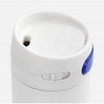 Термостакан X1 с цветной кнопкой, белый с синим