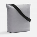 Шопер B5, серый с широкими черными ручками
