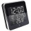 Часы 'NEO' с будильником, календарем, подсветкой и термометром, черный