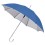 Зонт-трость SILVER, пластиковая ручка, полуавтомат, синий, серебристый