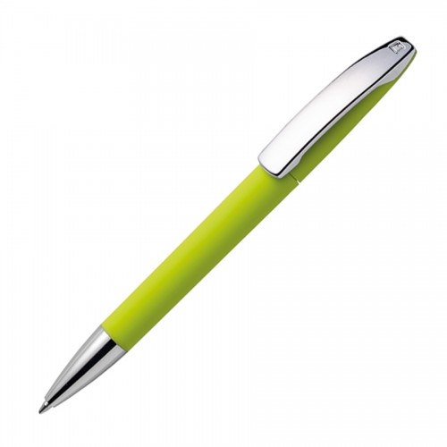 Ручка шариковая VIEW, покрытие soft touch, зеленое яблоко
