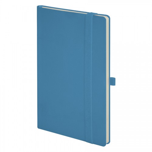 Бизнес-блокнот GRACY на резинке, формат А5, в линейку, голубой
