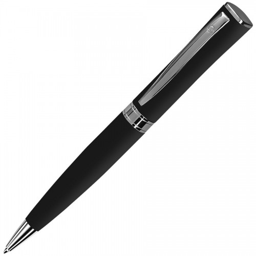 WIZARD, ручка шариковая, черный/хром, черный, серебристый