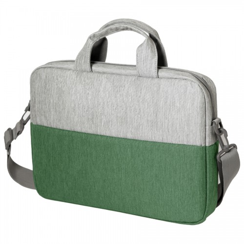 Конференц-сумка BEAM NOTE, серый/зеленый, 39х30х6.5 см, ткань верха:100% полиамид, под-д:100%полиэст, серый, зеленый