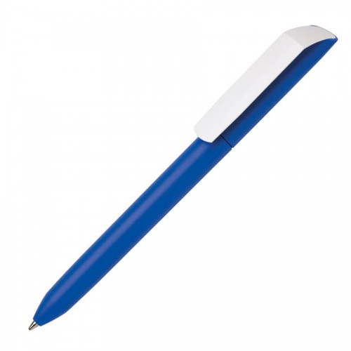 Ручка шариковая FLOW PURE с белым клипом, лазурный