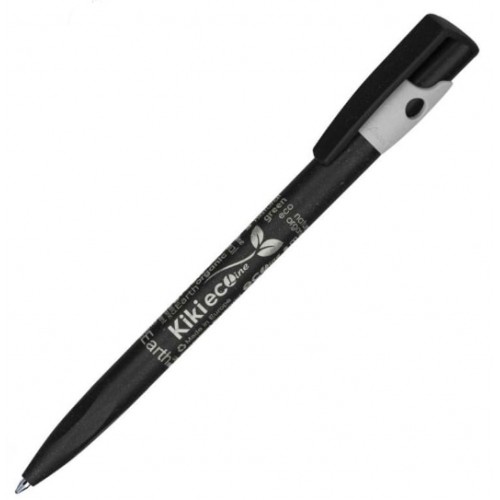 Ручка шариковая из экопластика KIKI ECOLINE, черный, белый
