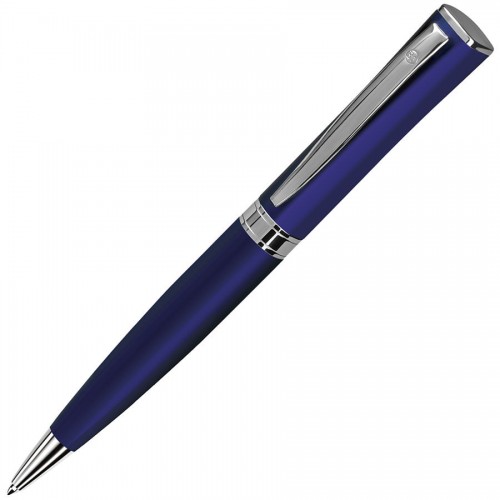 WIZARD, ручка шариковая, синий/хром, синий, серебристый