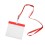 Ланъярд с держателем для бейджа; красный; 11,2х0,5 см; полиэстер, пластик; тампопечать, шелкогр