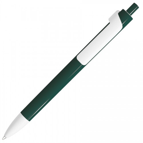 FORTE, ручка шариковая, темно-зеленый/белый, пластик, темно-зеленый, белый
