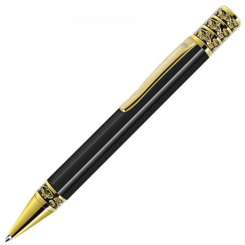 GRAND, ручка шариковая, черный/золотистый, черный, золотистый