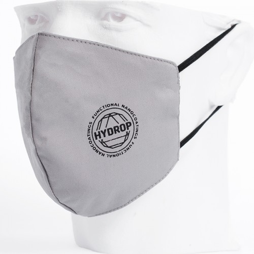 Бесклапанная фильтрующая маска RESPIRATOR 800 HYDROP серая с логотипом в фирменном пакете, серый
