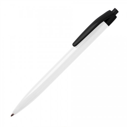 N8, ручка шариковая, белый/черный, пластик, белый, черный