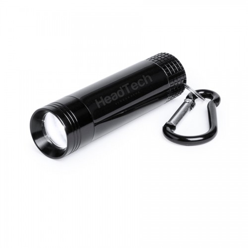 Металлический LED  фонарик ' Derstak',   поставляется без батарейки, черный
