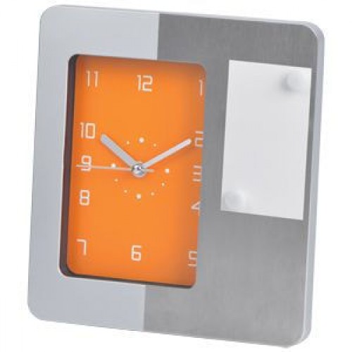 Часы настольные 'Futura' с магнитами для записок, оранжевый