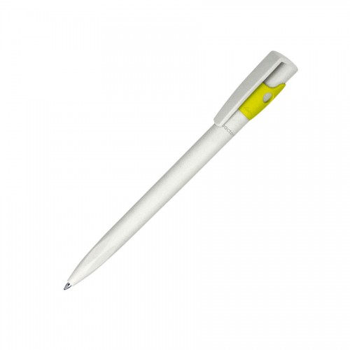 Ручка шариковая KIKI EcoLine SAFE TOUCH, пластик, белый, желтый