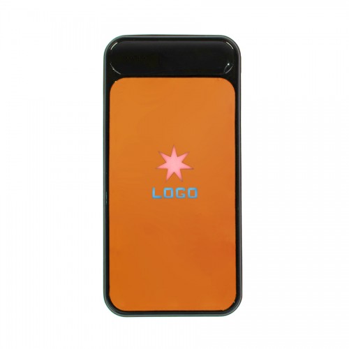 Акккумулятор с подсветкой логотипа Brighten PWR-10, черный с оранжевым, черный, оранжевый