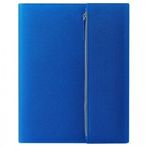 Папка А4  'PATRIX'  с блокнотом и карманом  на молнии, синяя, полиэстер 600D, синий