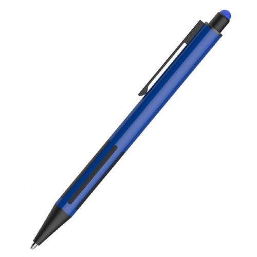Ручка шариковая со стилусом IMPRESS TOUCH, прорезиненный грип, синий