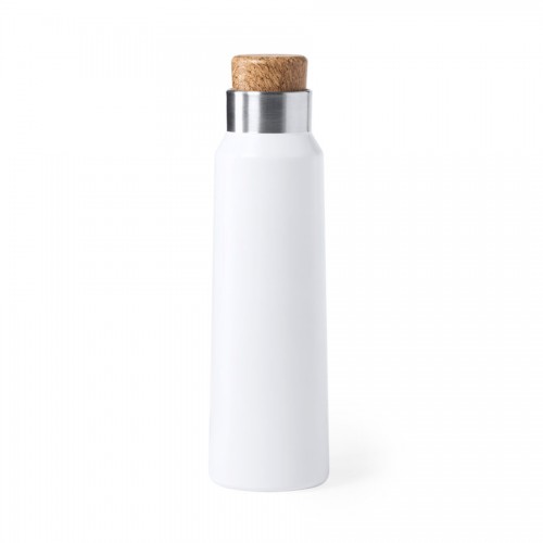 Бутылка для воды ANUKIN, 770 мл, нержавеющая сталь, натуральная пробка, белая, белый