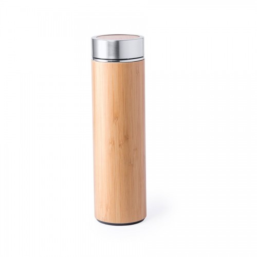 Бутылка для воды 'Bamboo', 24,5 см, бамбук, сталь, бежевый