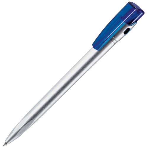 KIKI SAT, ручка шариковая, синий/серебристый, пластик, синий, серебристый