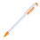 Ручка шариковая MAVA, пластик, белый, оранжевый