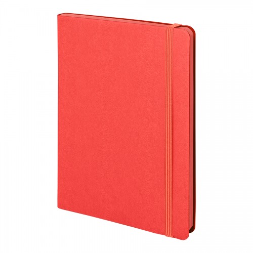 Бизнес-блокнот 'RILY', формат А5,  красный, блок в точку, ярко-красный