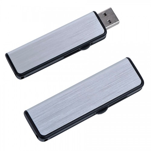 USB flash-карта 'Pull' (16Гб), серебристый, черный