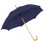 Зонт-трость с деревянной ручкой, полуавтомат, синий