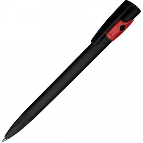 Ручка шариковая KIKI ECOLINE, черный/красный, экопластик, черный, красный